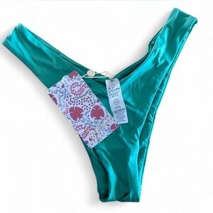 NWT Toluca Swim Teal High-Cut Swimsuit Bottom Womens Size XS
